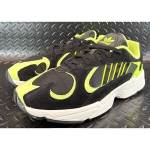 Adidas Yung-1 Core Black Hi Res Yellow EE5317 Mens sneakers size 12
